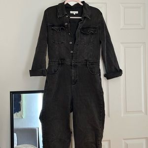 Dynamite Large Jean Jumpsuit black/gray